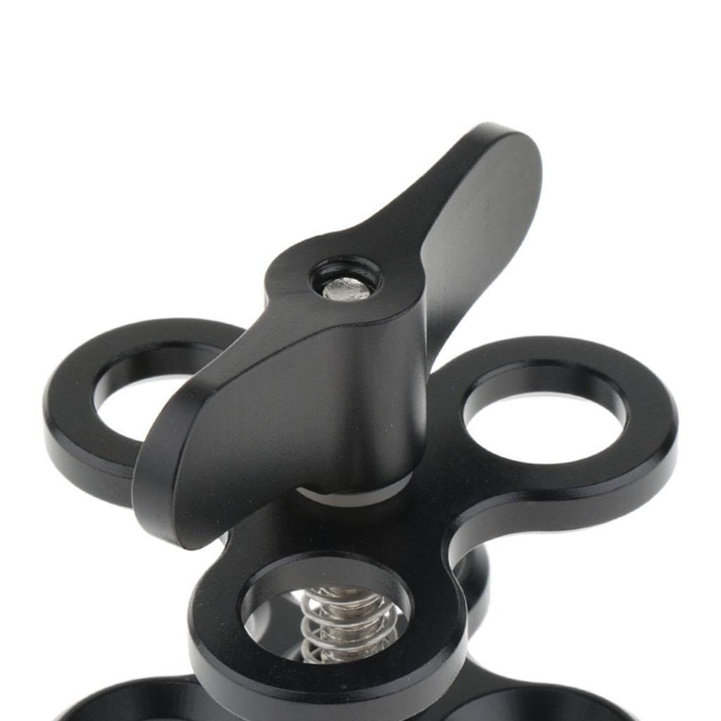 Phép Lạ Chiếu 2 Cái 1-Inch Ba Bóng Kẹp Cánh Tay Gắn Giá Đỡ Dưới Nước Hệ Thống Đèn Chiếu Sáng
