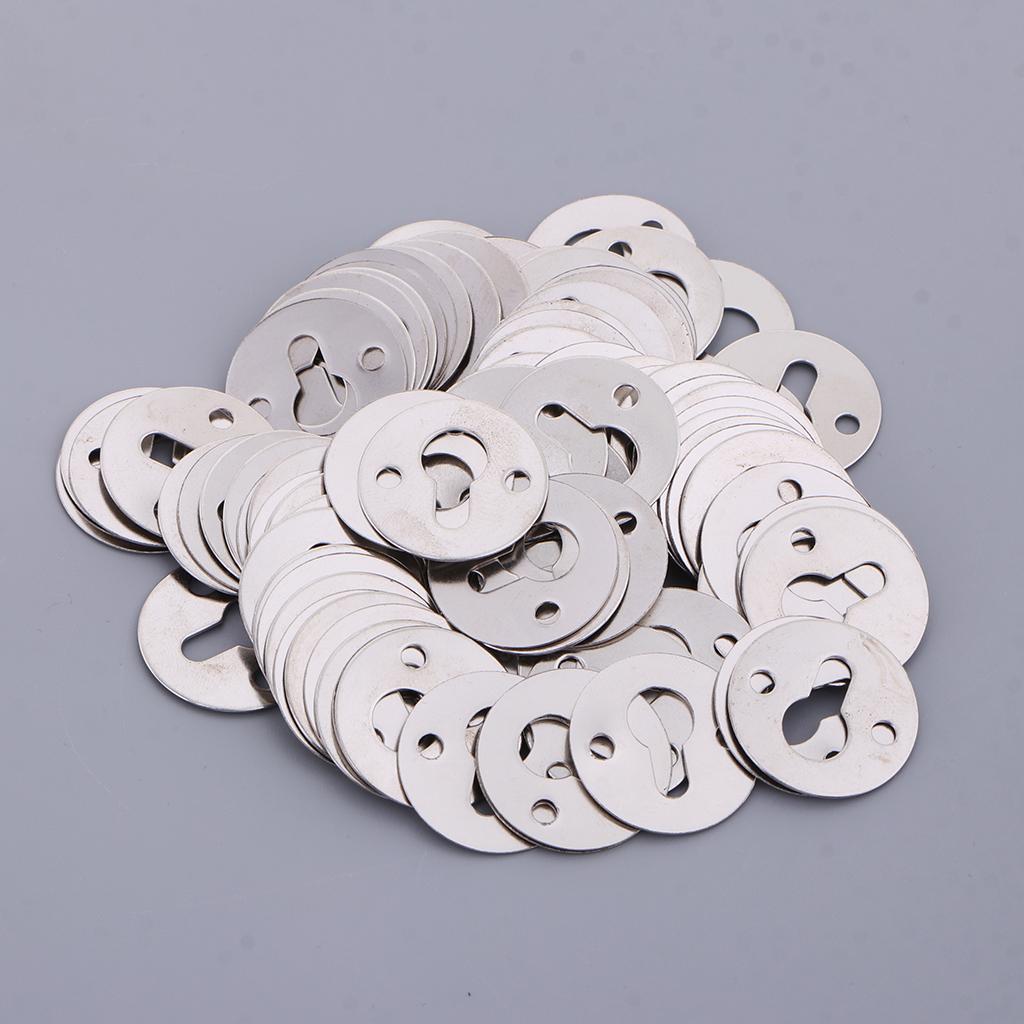 100Pcs Round Keyhole Hangers Fasteners Hanging Hardware for Picture Frame 23mm