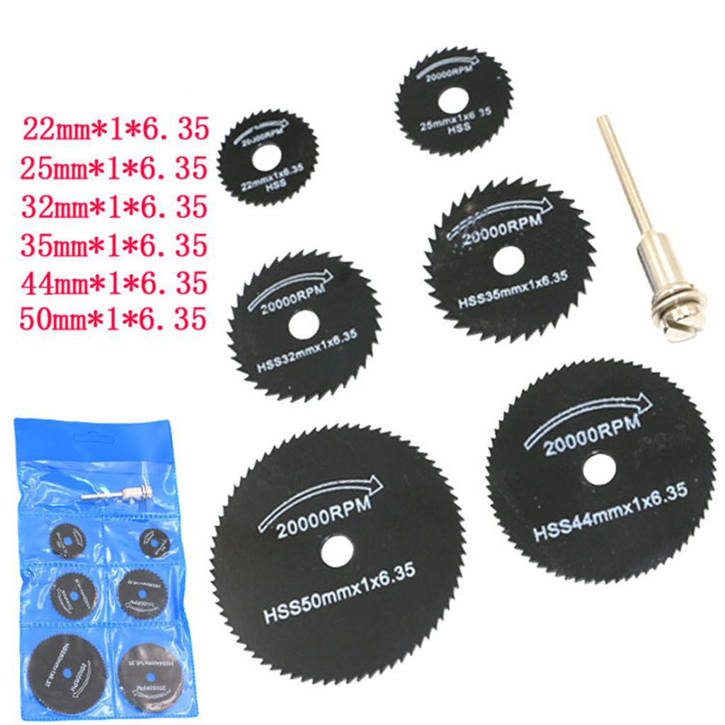 7 Pieces HSS Circular Saw Cutting Disc Cut Off Wheels for Rotary Tool Black