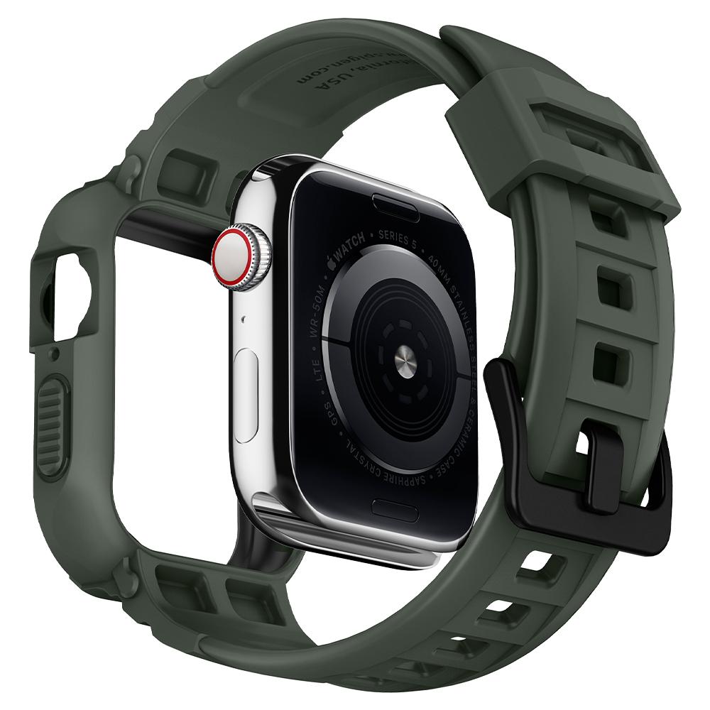 Ốp Kèm Dây Spigen Dành cho Apple Watch Series SE/6/5/4 (40/38mm) (Case Rugged Armor Pro) - Hàng Chính hãng