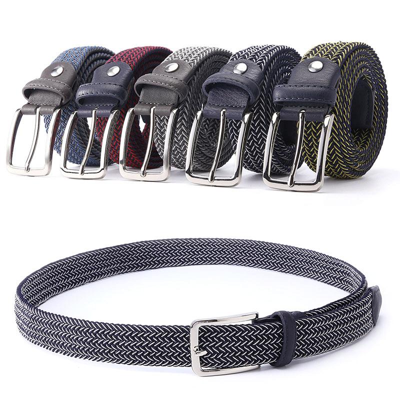 Phối Màu Dây Đai Co Giãn Nam Áo Thun Co Giãn Dây Áo Dệt Kim Co Giãn Kèm Bao Phủ Buckle1-3/8 "Rộng chất Lượng Cao