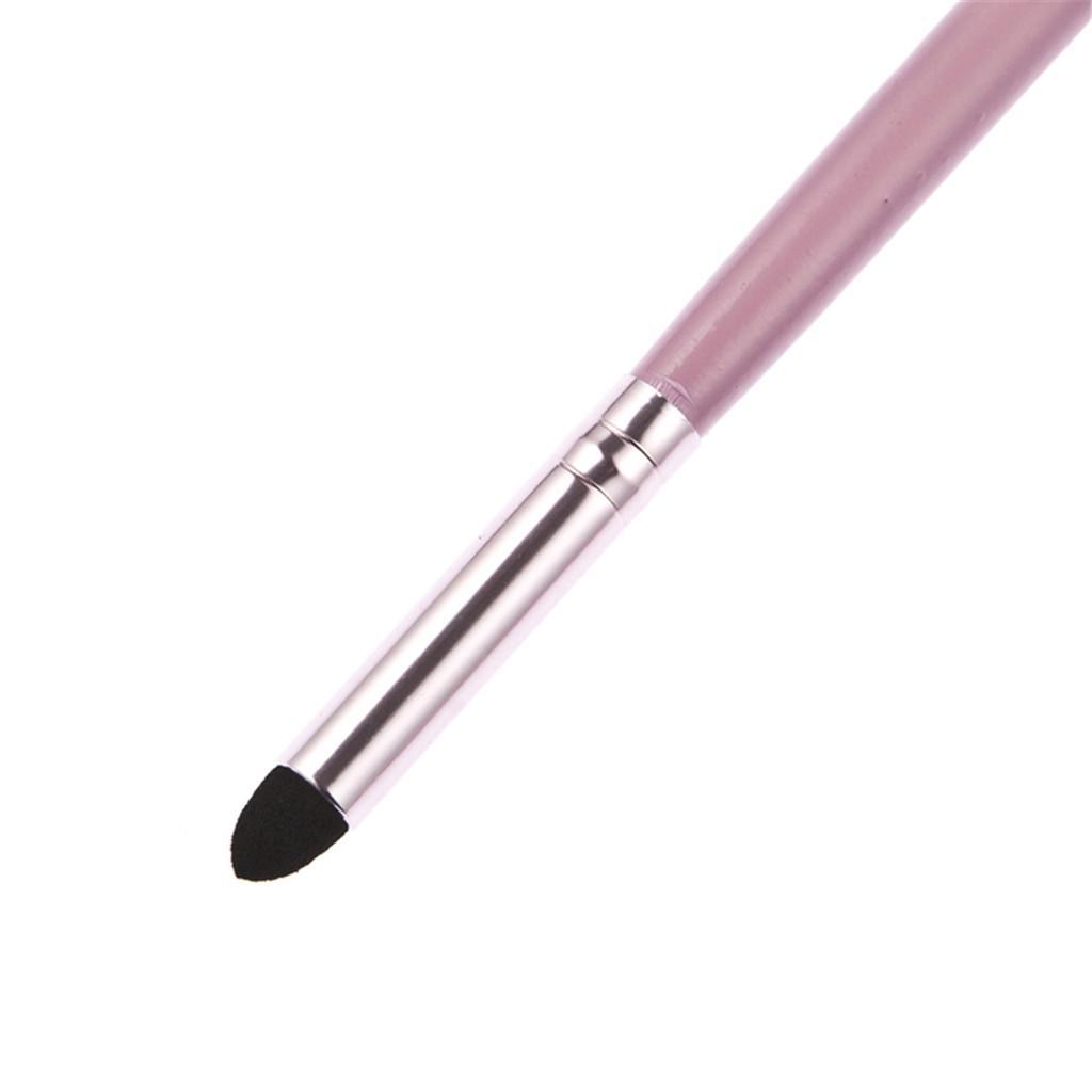 2X Double-end Makeup Brush Sponge Eye Shadow Brush Lip Lipline Brush Pink