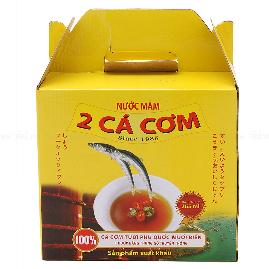 Nước Mắm 2 Cá Cơm 265ML Lốc 6 Chai