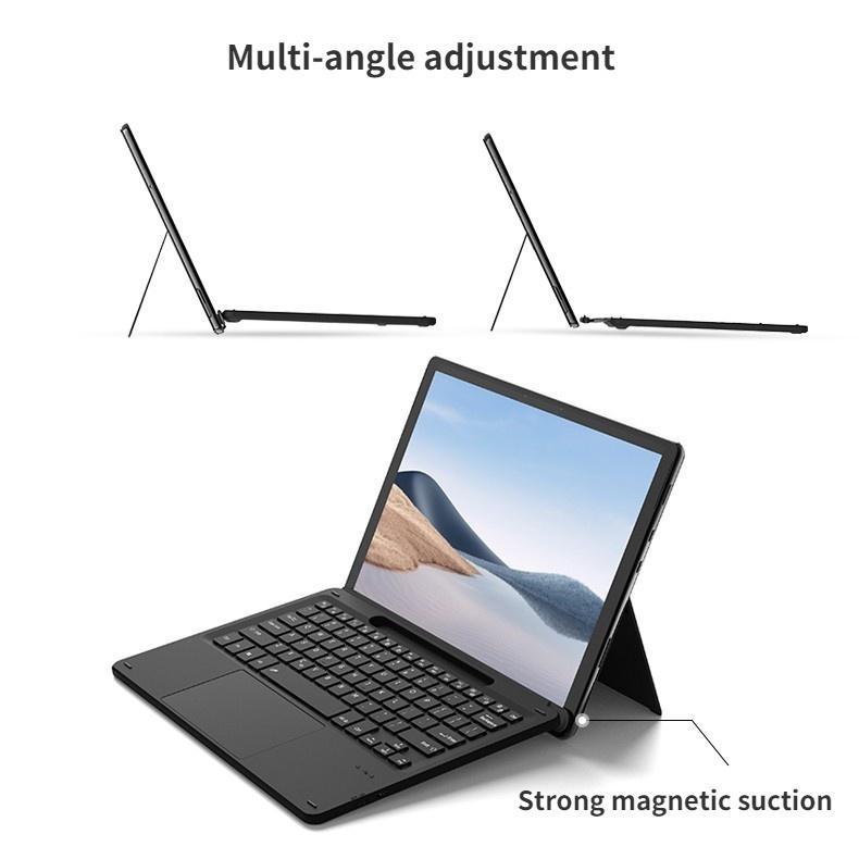 Bàn Phím Bluetooth Không Dây Cho Microsoft Surface Pro 8 / Pro 9 / Pro X Có Đèn Nền 7 Màu Cổng Sạc type-c