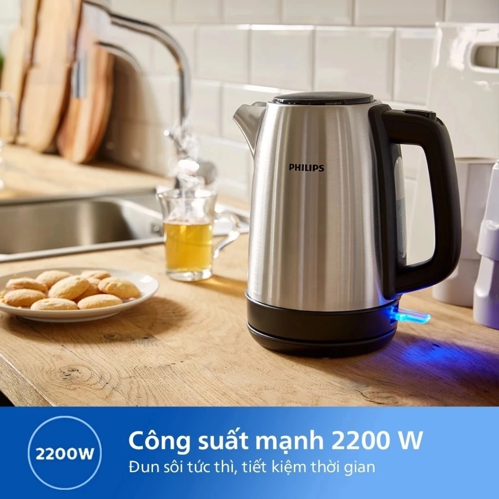 Ấm Đun Nước  Philips 1.7L HD9350/90, công suất 2000w | Hàng Chính Hãng