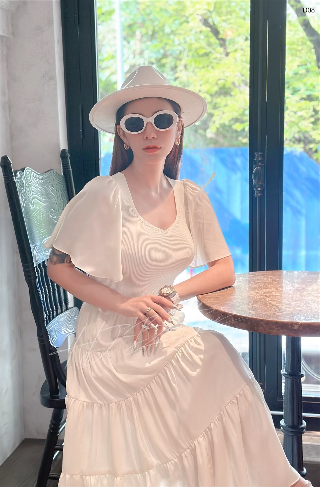 Đầm dáng dài Kiểu Midi lụa cao cấp