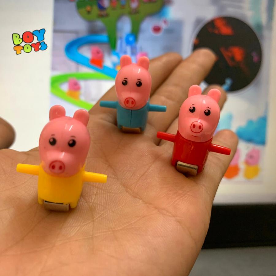 Đồ chơi cầu trượt heo Peppa, Happy Pig size lớn leo cầu thang có nhạc và đèn(bộ nhiều heo)