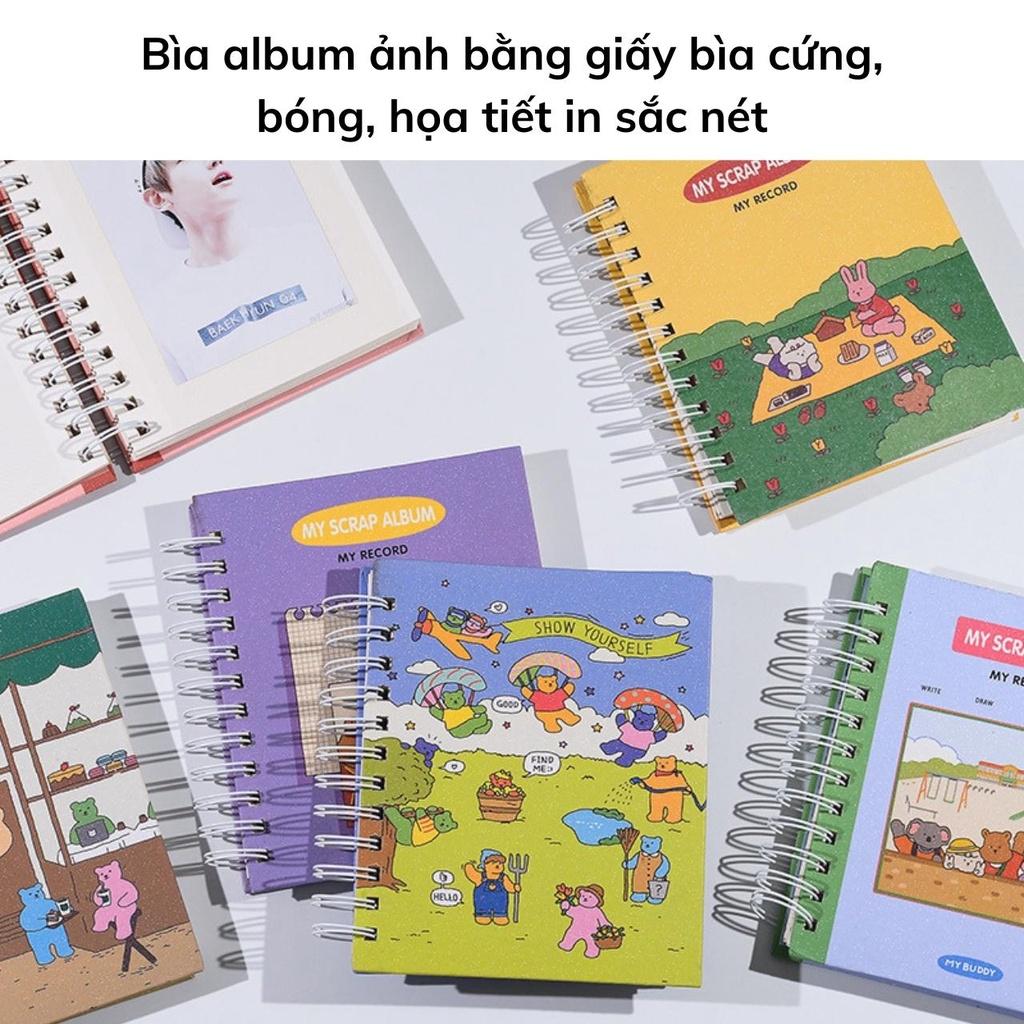 Album ảnh dán cỡ 17x14 cm bìa hoạt hình trang có sẵn keo dán, để nhiều cỡ ảnh 6x9, 8x10, 9x12, 10x15 Tú Vy Studio