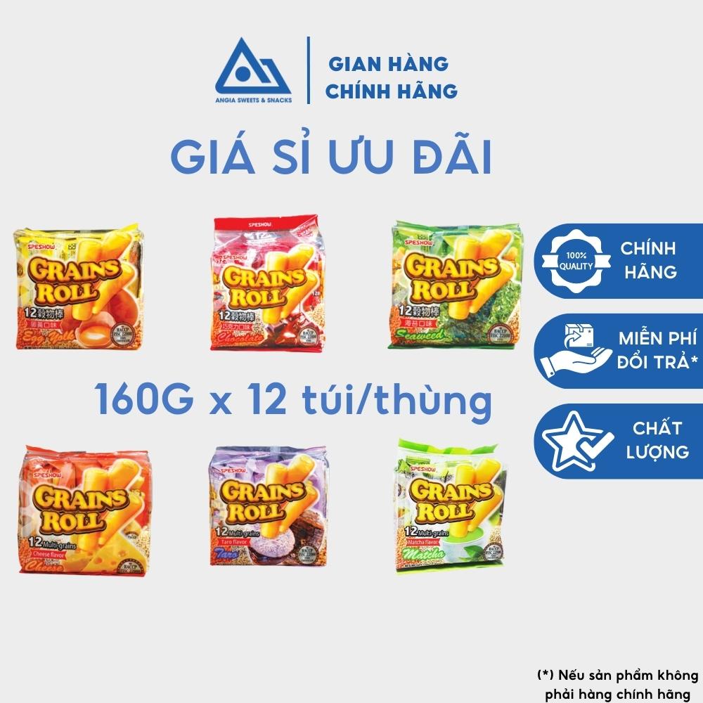 Bánh xốp 12 loại Hạt Speshow ăn vặt nhiều vị socola, trà xanh, phomai... 160g An Gia Sweets &amp; Snacks