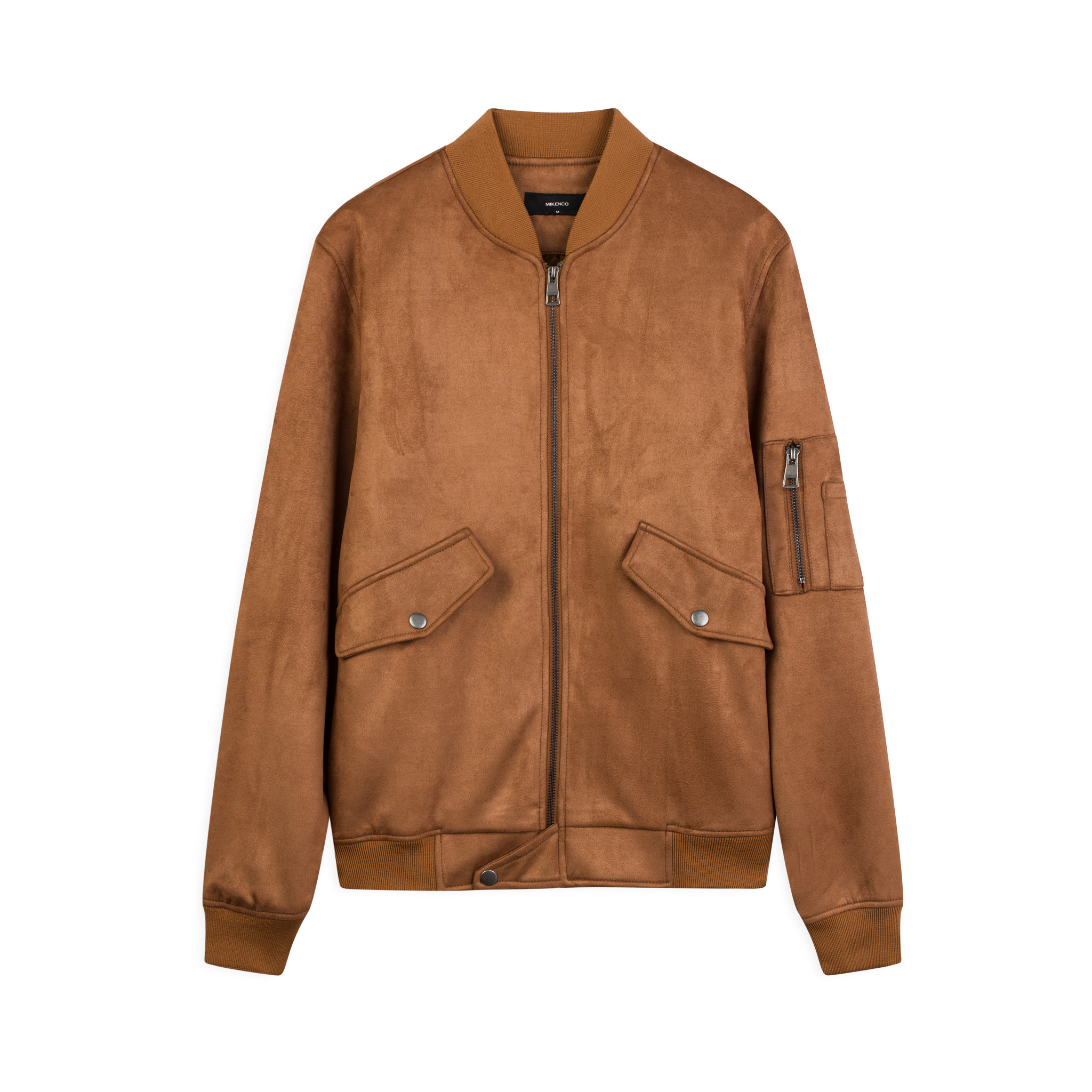 Áo khoác bomber MIKENCO Suede Bomber Jacket - Nâu