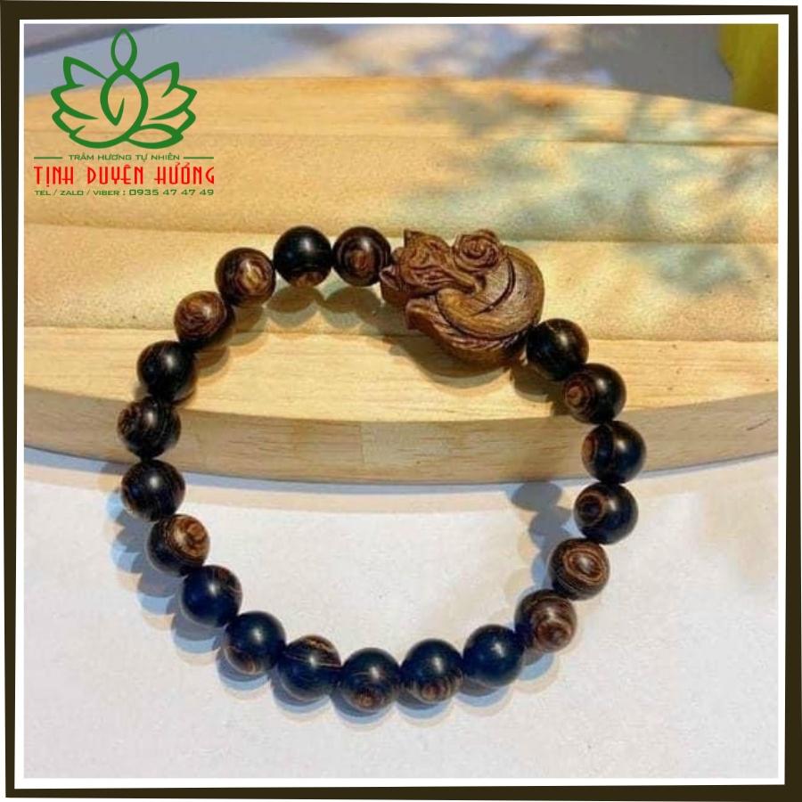 Vòng Tay Trầm Hương Nữ - Mix Hồ Ly , Trầm Sánh Chìm