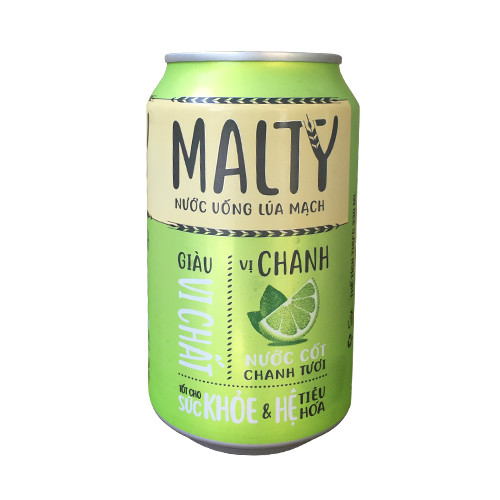 Nước uống lúa mạch Malty chanh 330ml Thùng 24 lon