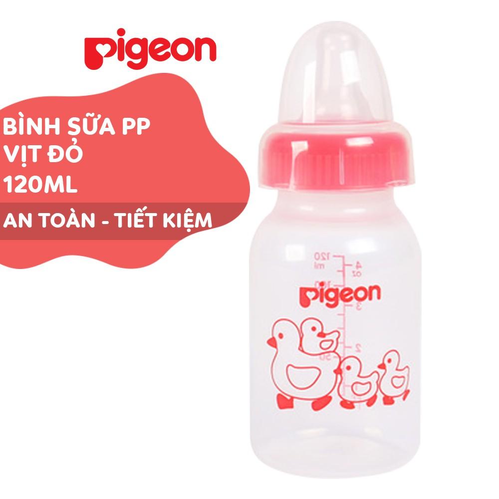 Bình sữa cổ hẹp PP tiêu chuẩn vịt Pigeon 120ml (2018)