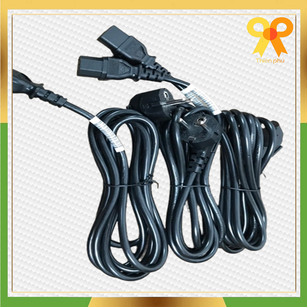 Dây nguồn máy tính 2 chấu dài 2,5m công suất 1500W - 2000W