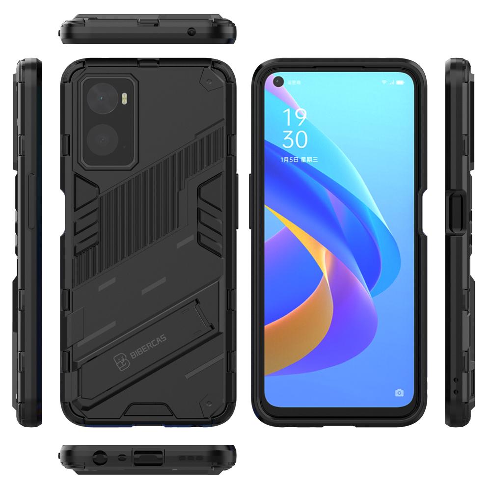 Ốp lưng cho Oppo A57 A76 A96 Realme C21Y C25Y 9i chống sốc có giá đỡ Iron Man PUNK cao cấp siêu đẹp