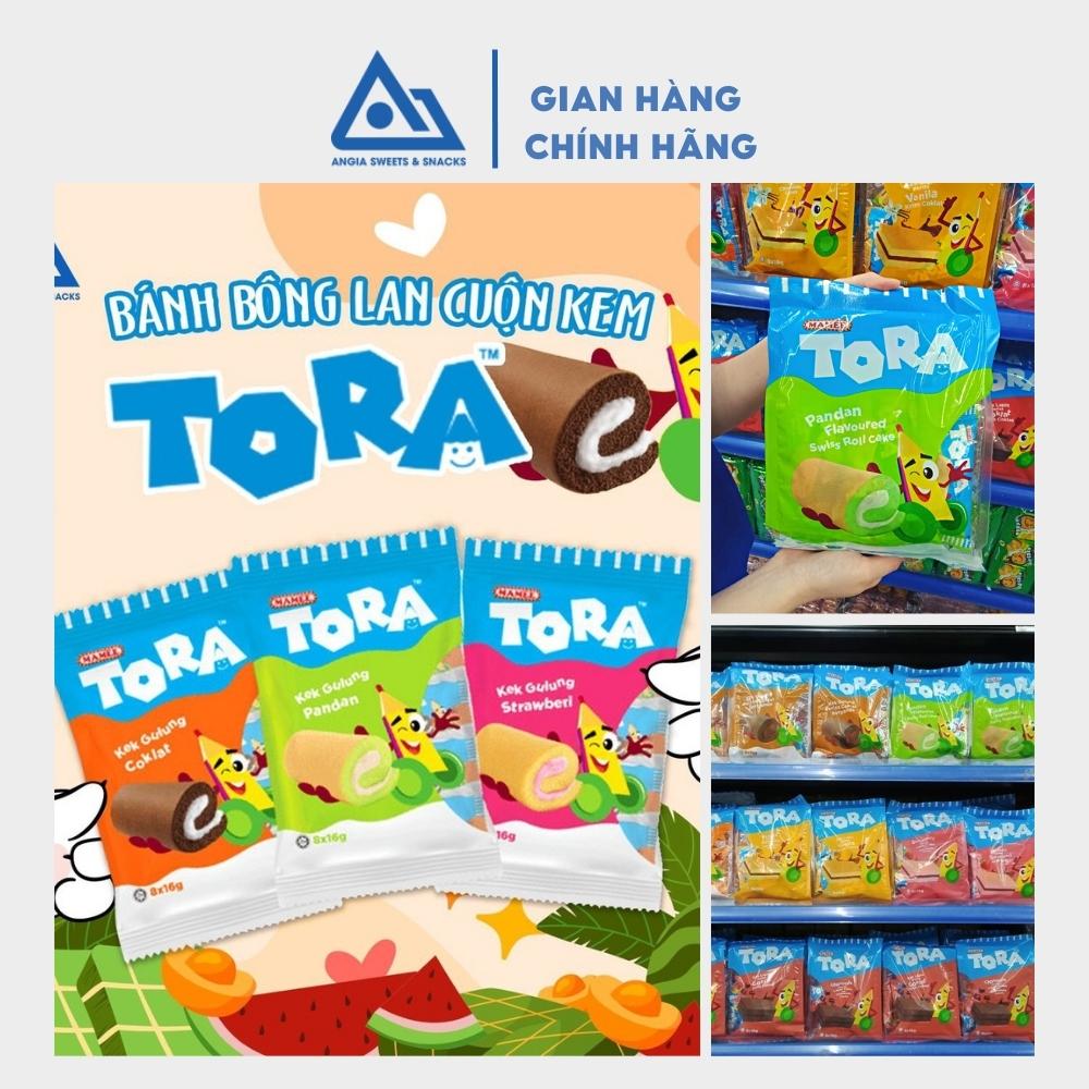 Bánh bông lan cuộn ăn vặt dâu, socola, lá dứa Tora 128 g An Gia Sweets &amp; Snacks