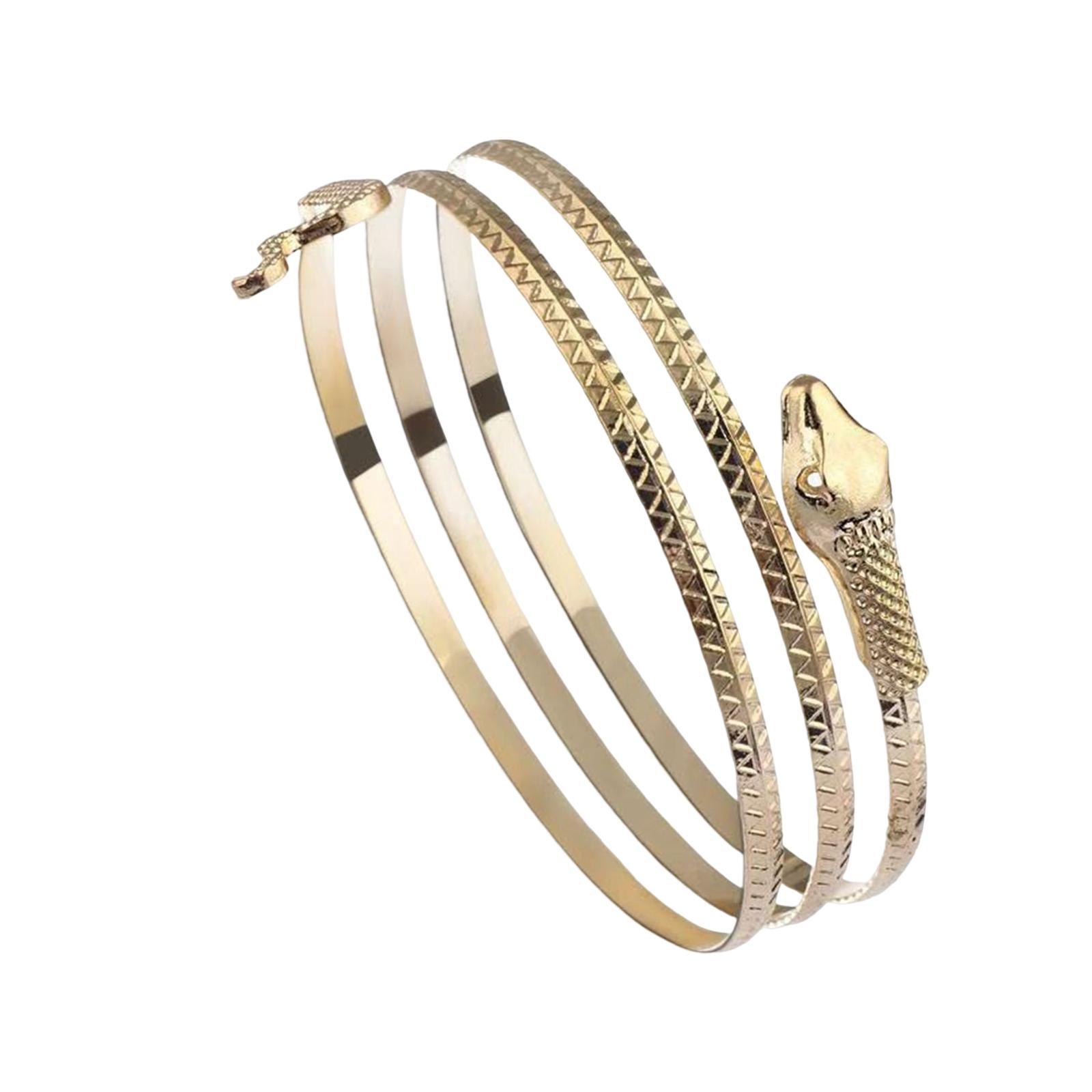 Retro Snake Shape Bracelet Bangle Hip Hop Jewelry Collection for Biker