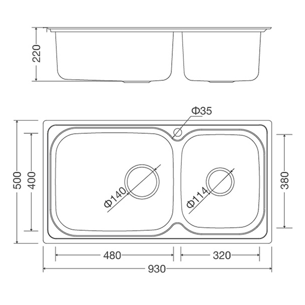 Chậu Rửa Chén Malloca MS2025