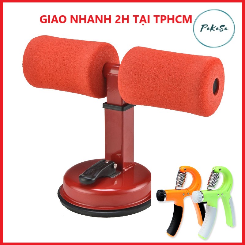 Bộ Dụng Cụ Tập Luyện Tại Nhà Gồm Trụ Hút Chân Không Tập Cơ Bụng Và Kiềm Bóp Tập Cơ Tay - HENRYSA ( Giao màu ngẫu nhiên)