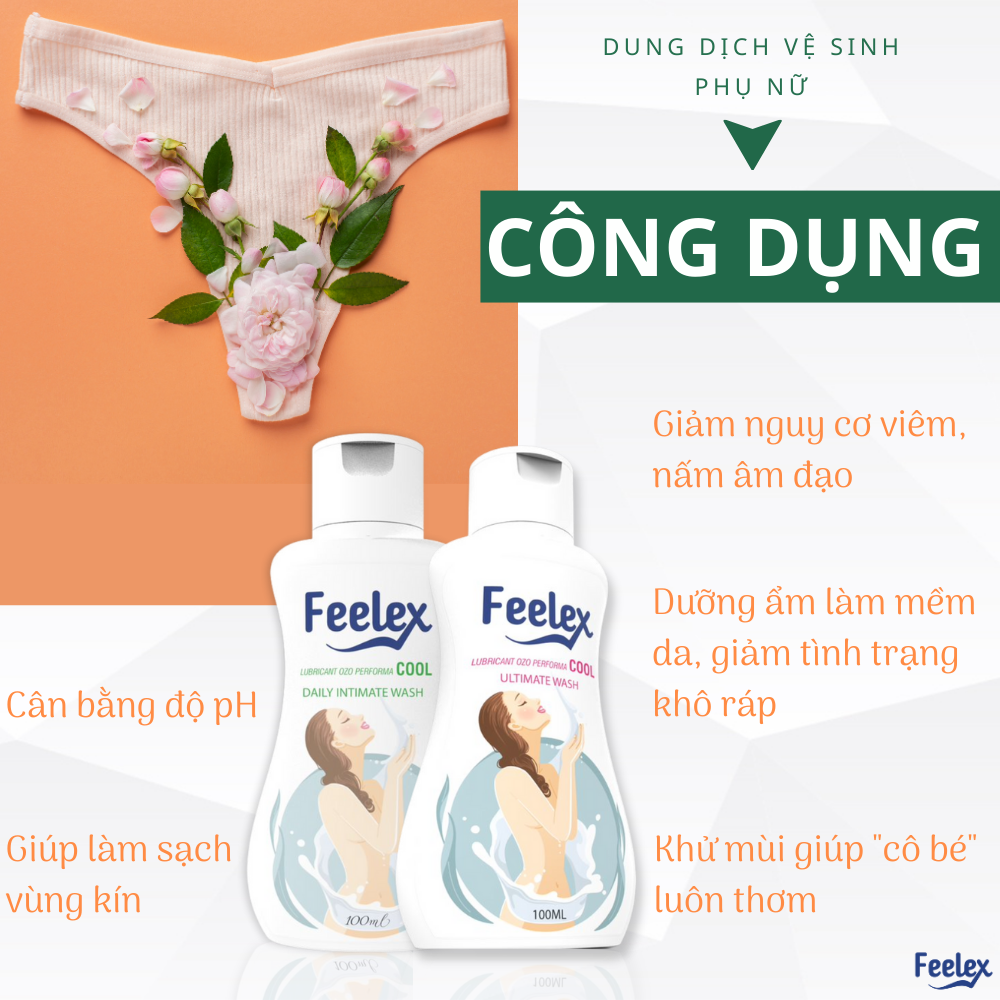 Dung dịch vệ sinh phụ nữ Feelex Lubircant OZO Performa Cool