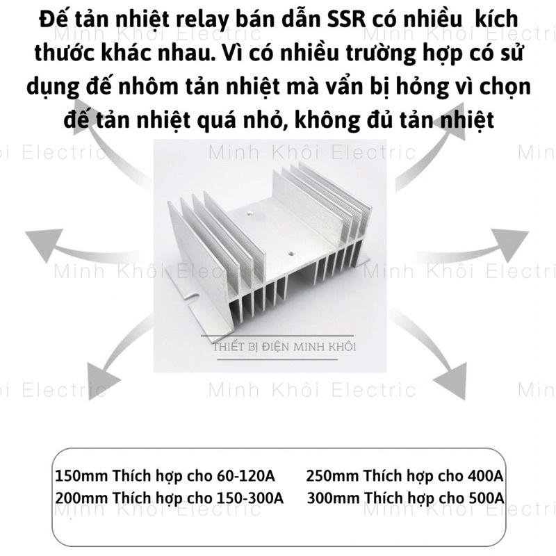 Đế nhôm tản nhiệt SSR rơ le bán dẫn solid, đế tản nhiệt nhôm relay rắn solid ssr đủ kích thước,relay bán dẫn