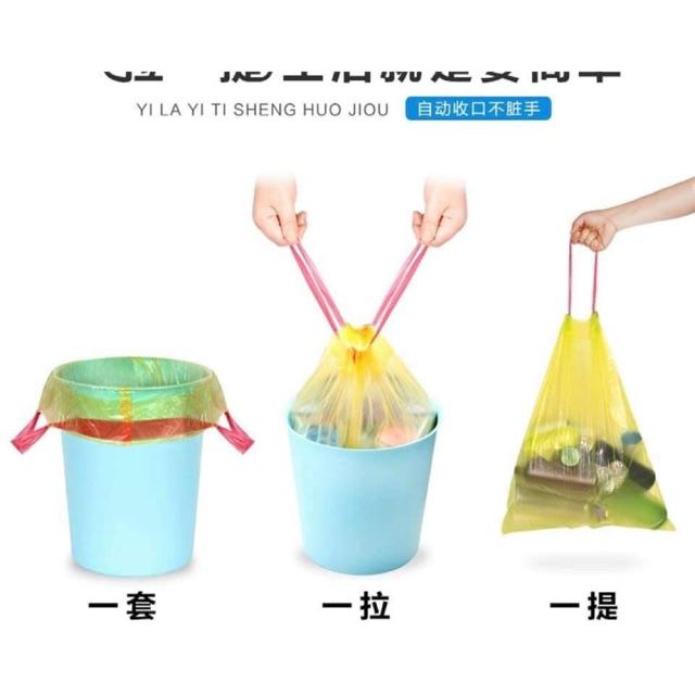 Túi đựng rác có quai xách (set 3 cuộn)