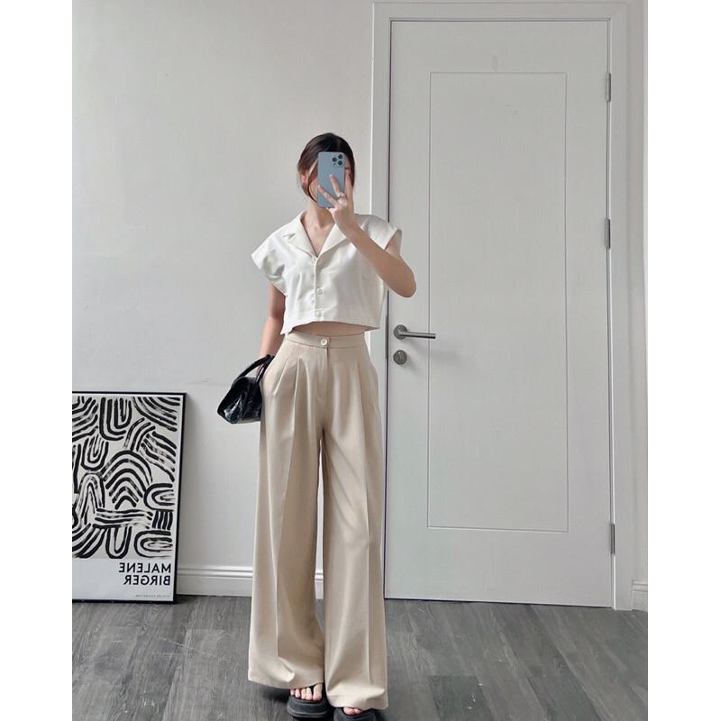 Áo sơ mi nữ cổ vest tay cánh dơi hàng thiết kế avnd032302 by germe