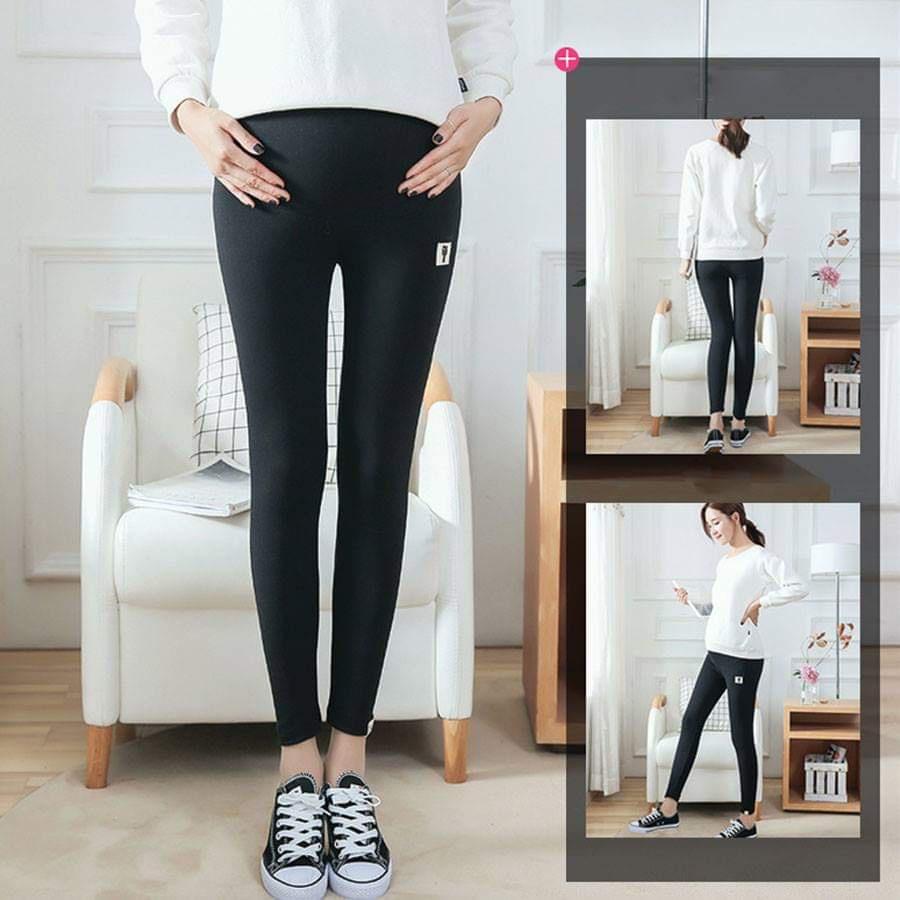 Quần legging bầu mèo - Quần bầu len mèo Hàn Quốc co giãn 4 chiều thoải mái