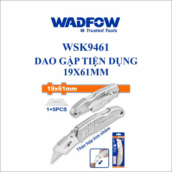 DAO GẬP TIỆN DỤNG 19X61MM WSK9461 WADFOW - HÀNG CHÍNH HÃNG