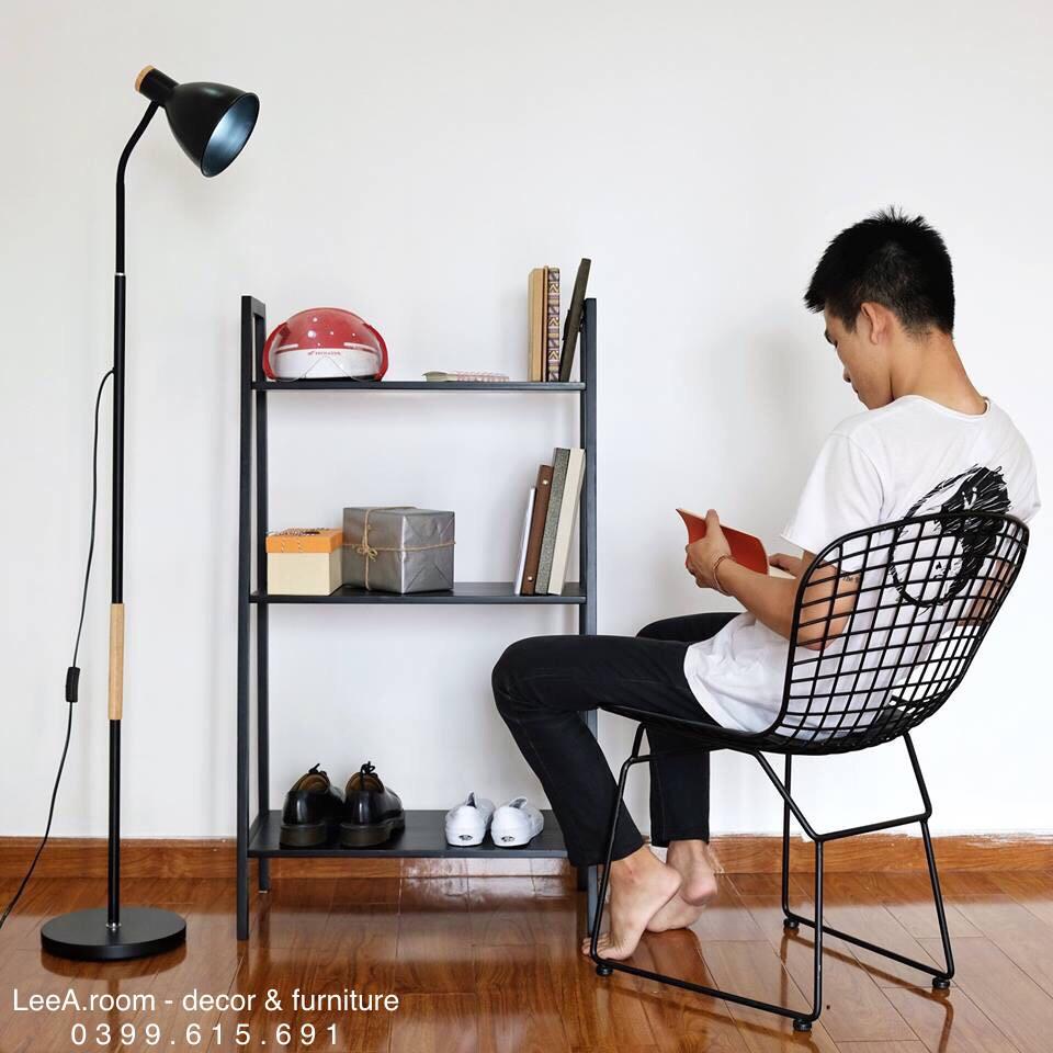 Kệ Sách Hình Thang 3 Tầng Màu Đen - Hàng Cao Cấp Loại 1