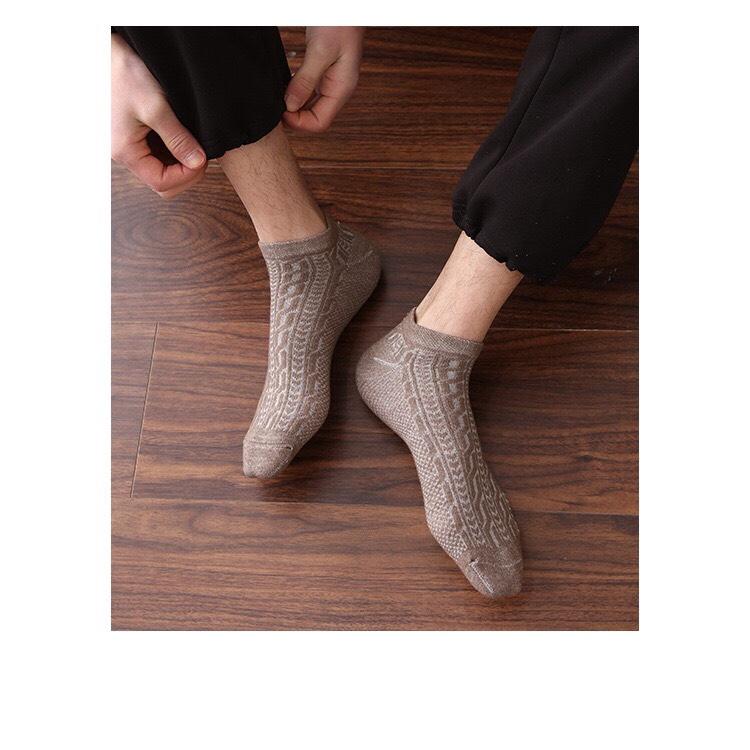 Vớ Nam CỔ NGẮN cao cấp , Tất Cổ Ngắn Nam chất liệu cotton khử mùi kháng khuẩn màu sắc trầm