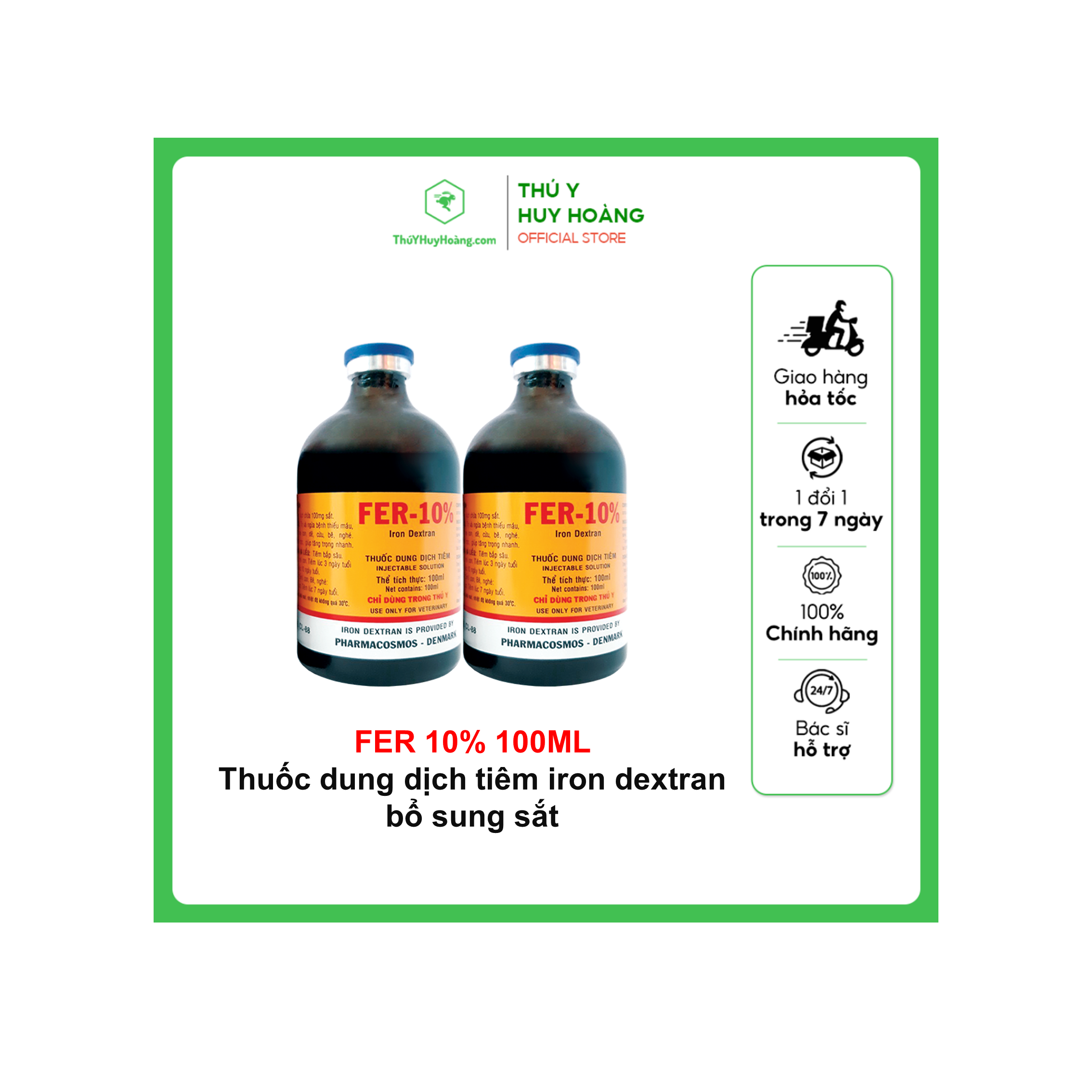 FER 10% 100ML Thuốc dung dịch tiêm iron dextran bổ sung sắt