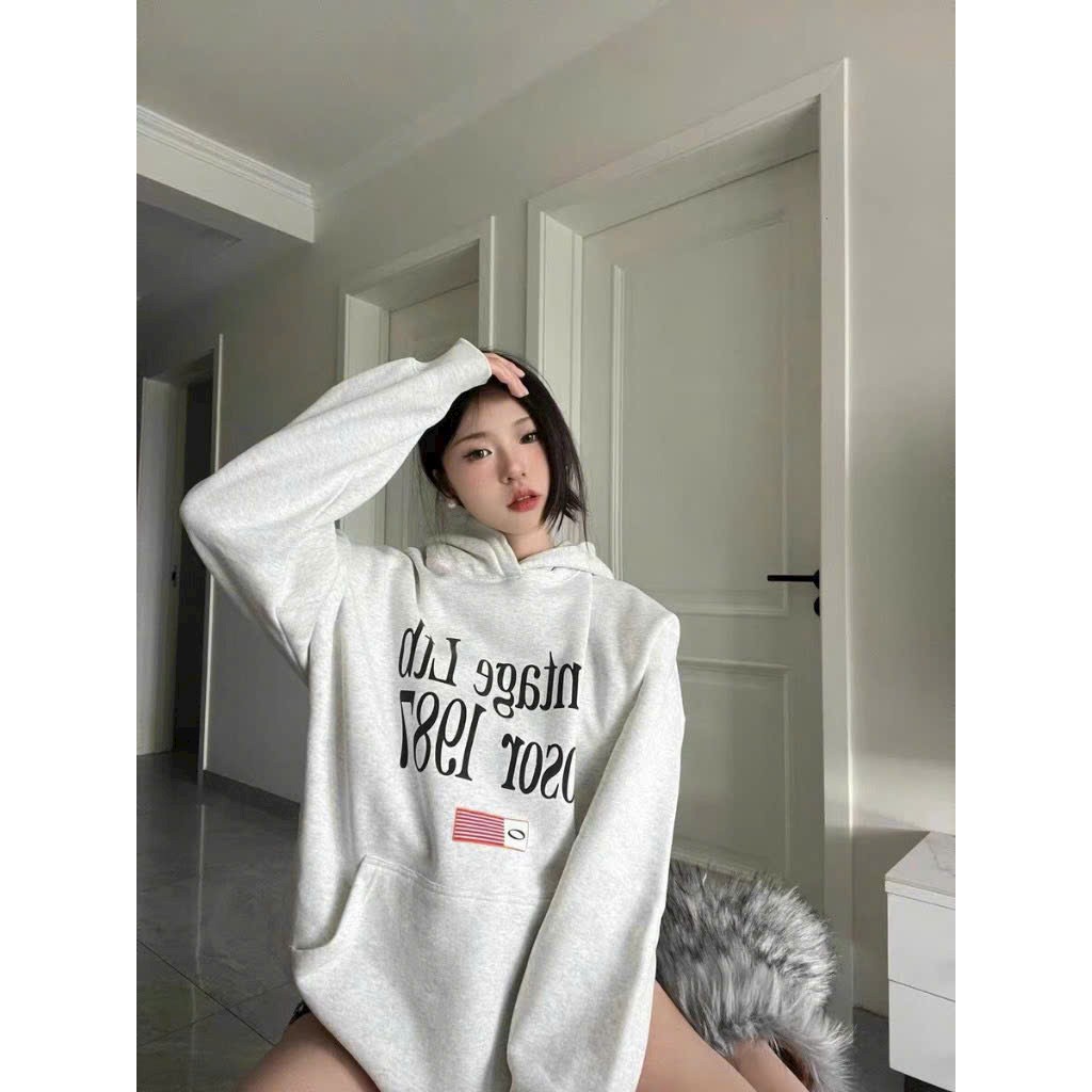 Áo Hoodie Unisex Nam Nữ Sosor 1987 Màu Xám Vải Nỉ Dày Dặn Siêu Đẹp, áo khoác hoodie cặp đôi