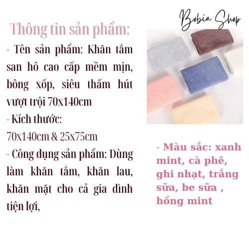 Khăn mặt, Khăn lau đầu lông cừu san hô vân kẻ sọc siêu dày, siêu mềm mịn cho da của gia đình 35x75cm