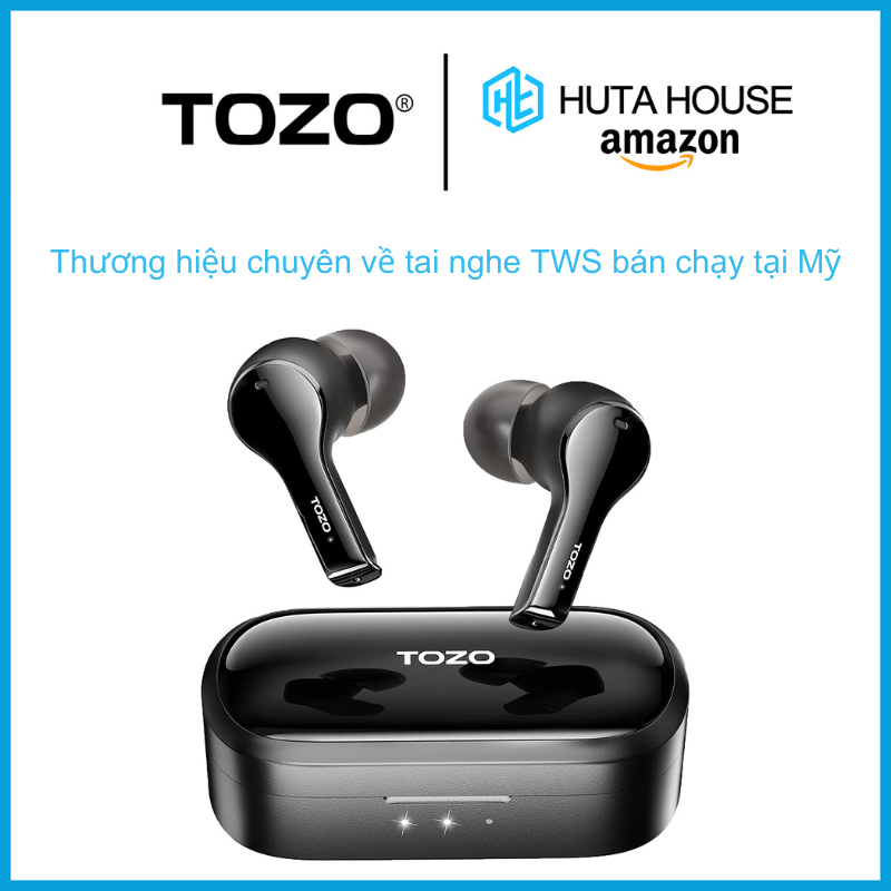 TOZO T9 S, Tai nghe bluetooh, Tai nghe nhét tai không dây, Tai nghe True Wireless, Bluetooth 5.3, chống nước IPX7, tai nghe TWS - Hàng chính hãng