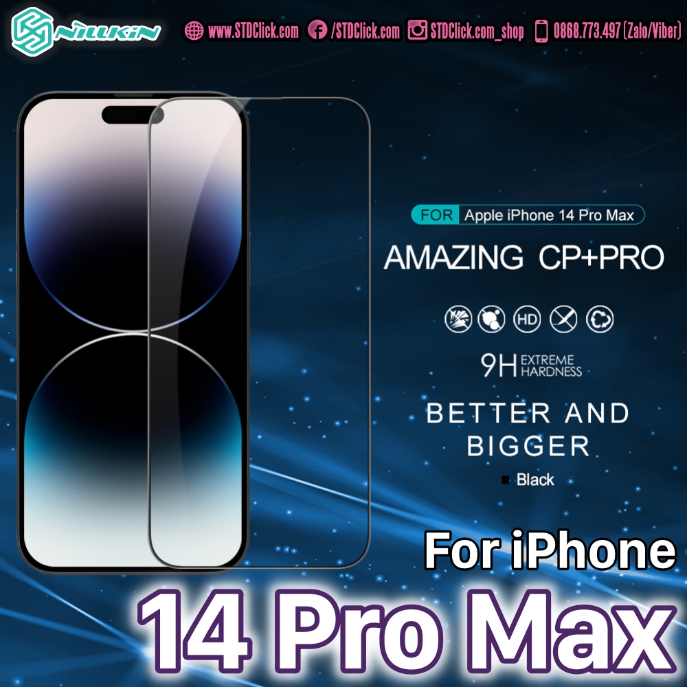 KÍNH CƯỜNG LỰC DÀNH CHO IPHONE 14 PRO MAX NILLKIN CP+PRO 2.5D