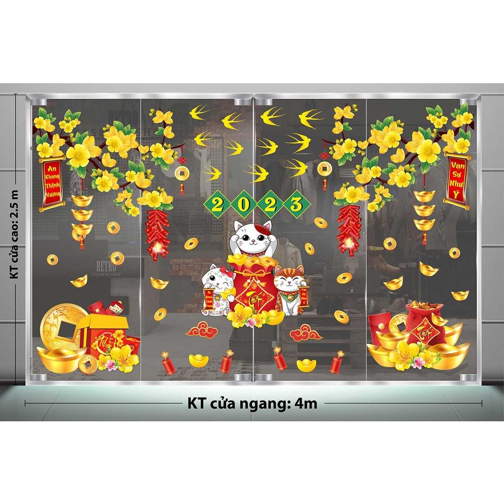 DECAL TRANG TRÍ TẾT 2023 COMBO SỐ 57