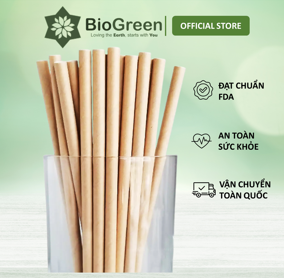 100 ống hút giấy 3 lớp phi 7 x 197mm, bọc màng, không bọc màng, màu trắng, nâu kraft, party Giáng Sinh Noel, Lễ, Tết