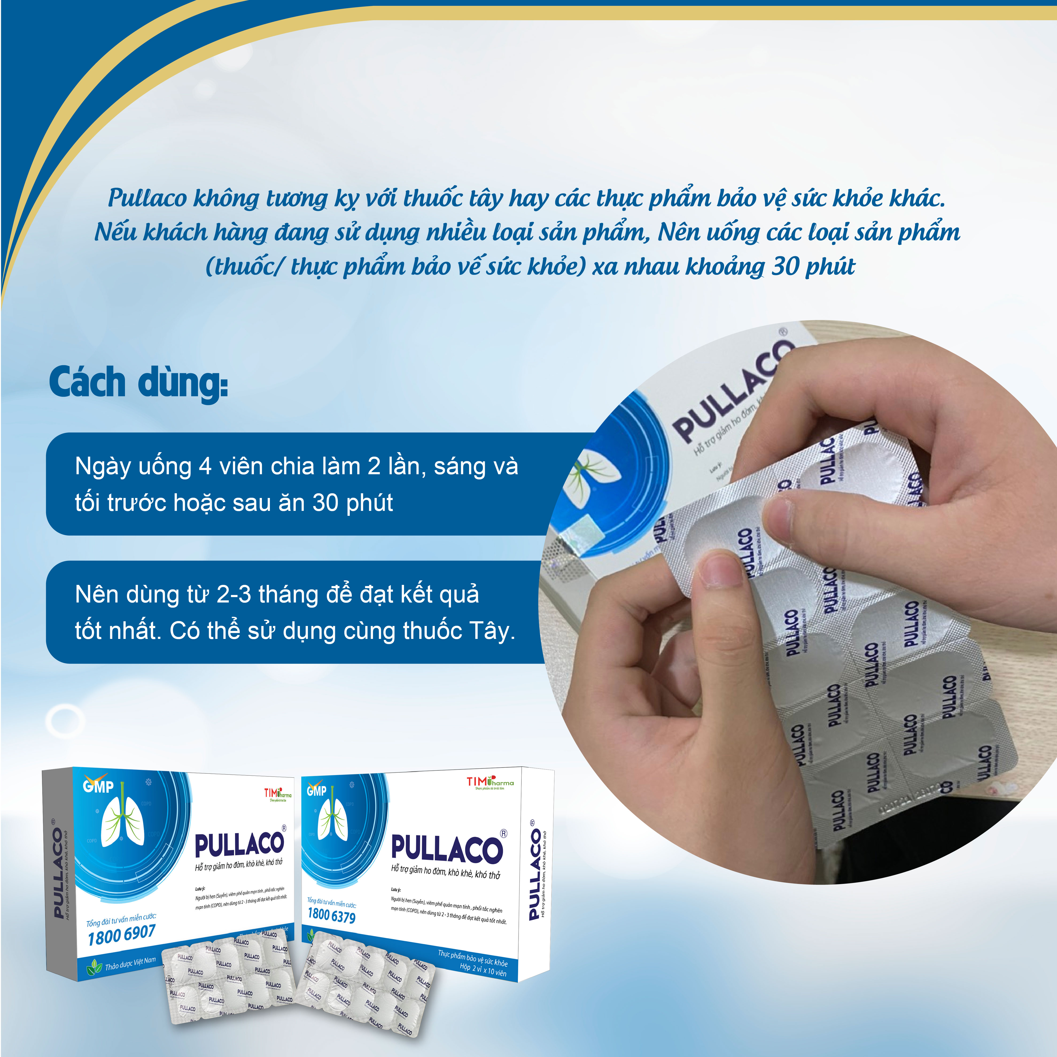 TPBVSK PULLACO – Hỗ trợ giảm ho đờm, khò khè, khó thở