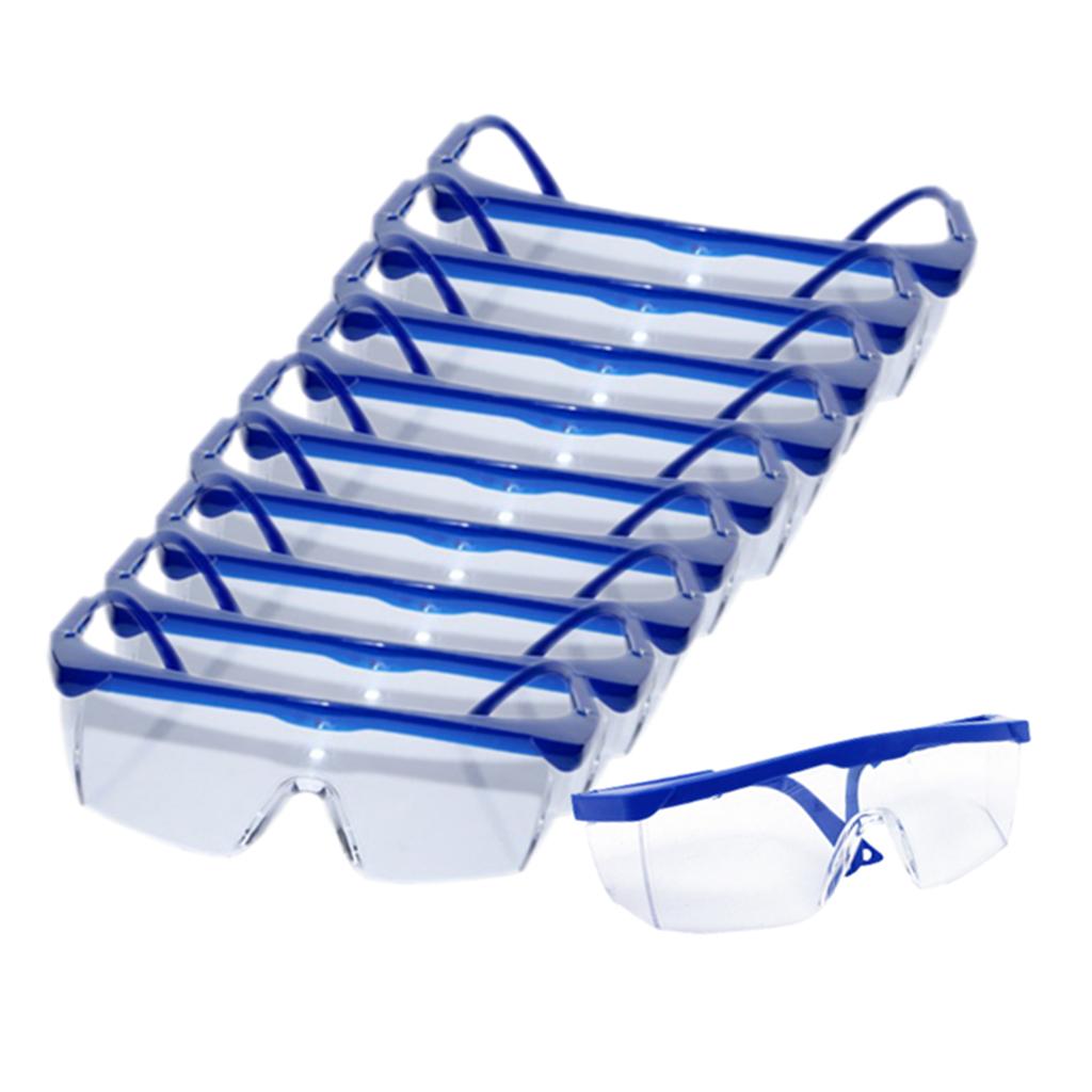 Lots 10 Lightweight Safety Glasses Eye Protector w/Clear Lens Dust-proof
