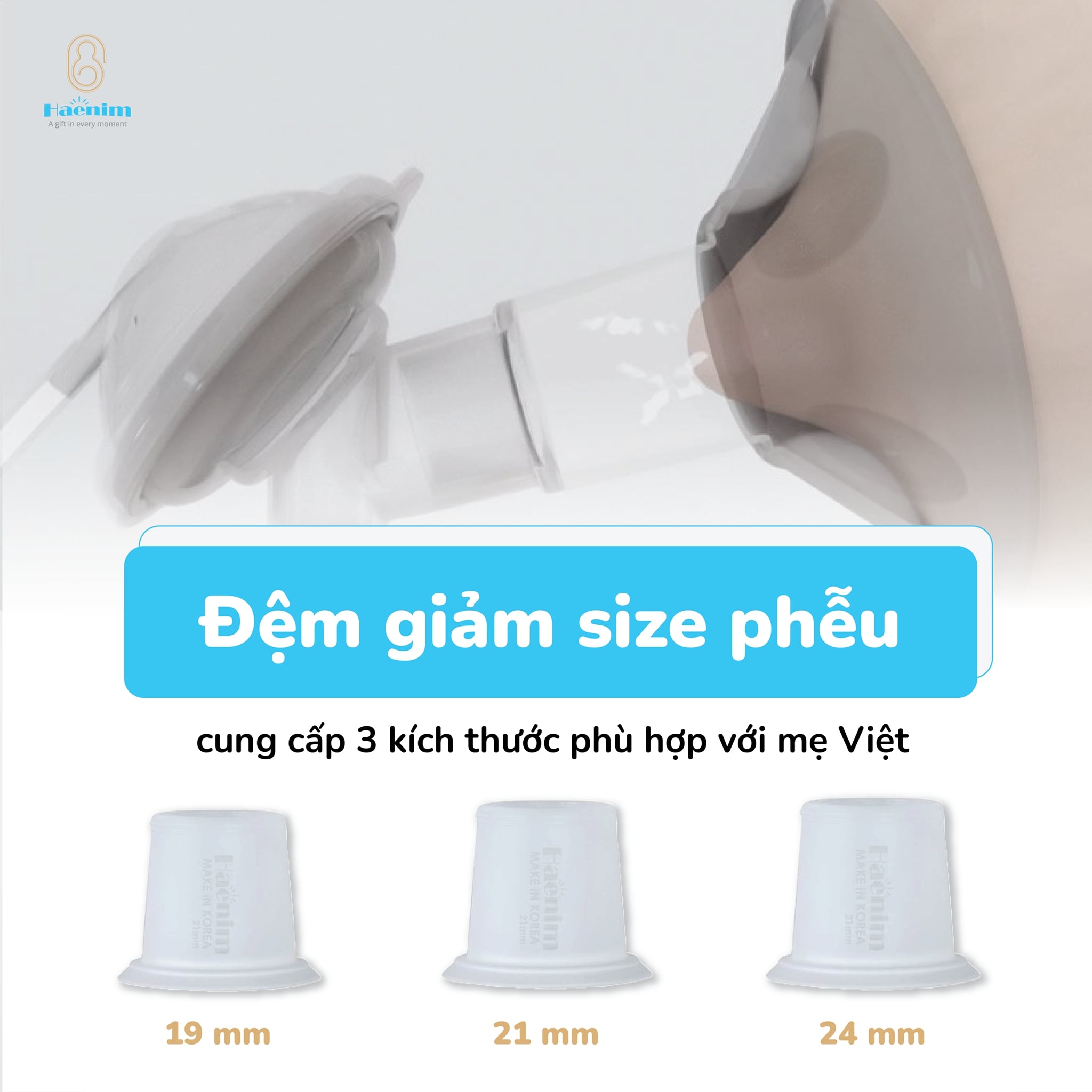 Máy hút sữa điện đôi Haenim 7V - Sản phẩm mới năm 2020! - Có 4 màu cơ bản - Sản xuất tại Hàn Quốc - Nhập khẩu chính thức từ Hàn Quốc.