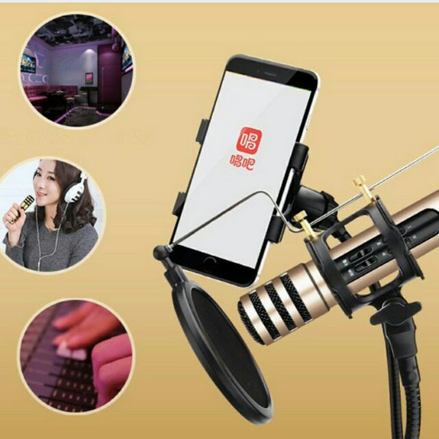 Micro hát karaoke tích hợp live stream C7 cao cấp - cho hiệu ứng âm thanh cực đỉnh, có pin sạc