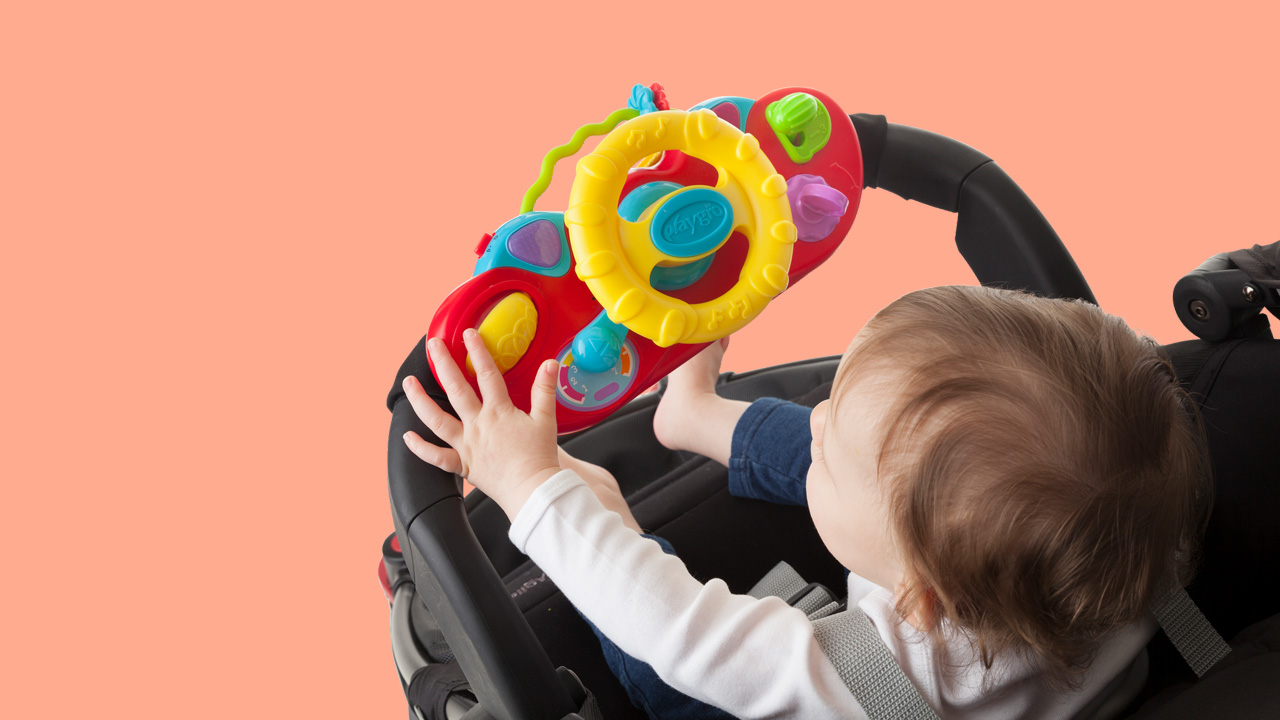 Đồ chơi vô lăng phát nhạc Playgro Music Drive and Go, cho bé 12-36 tháng