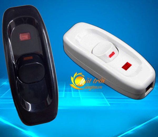 Công tắc quả nhót có đèn báo trạng thái - Màu đen