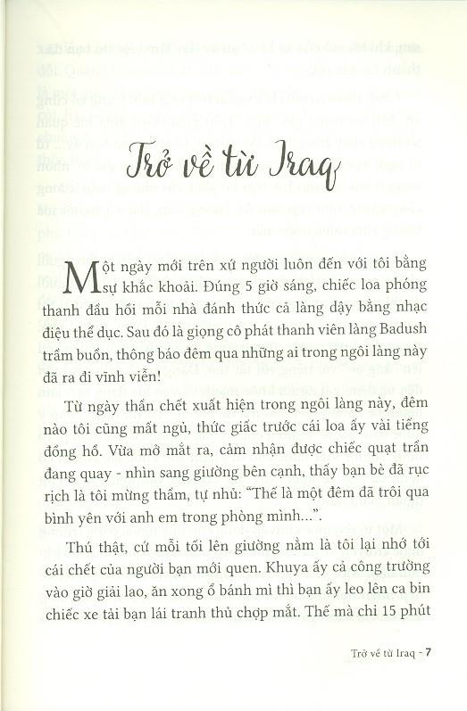 Sách Trở Về Từ Iraq - Bút Ký