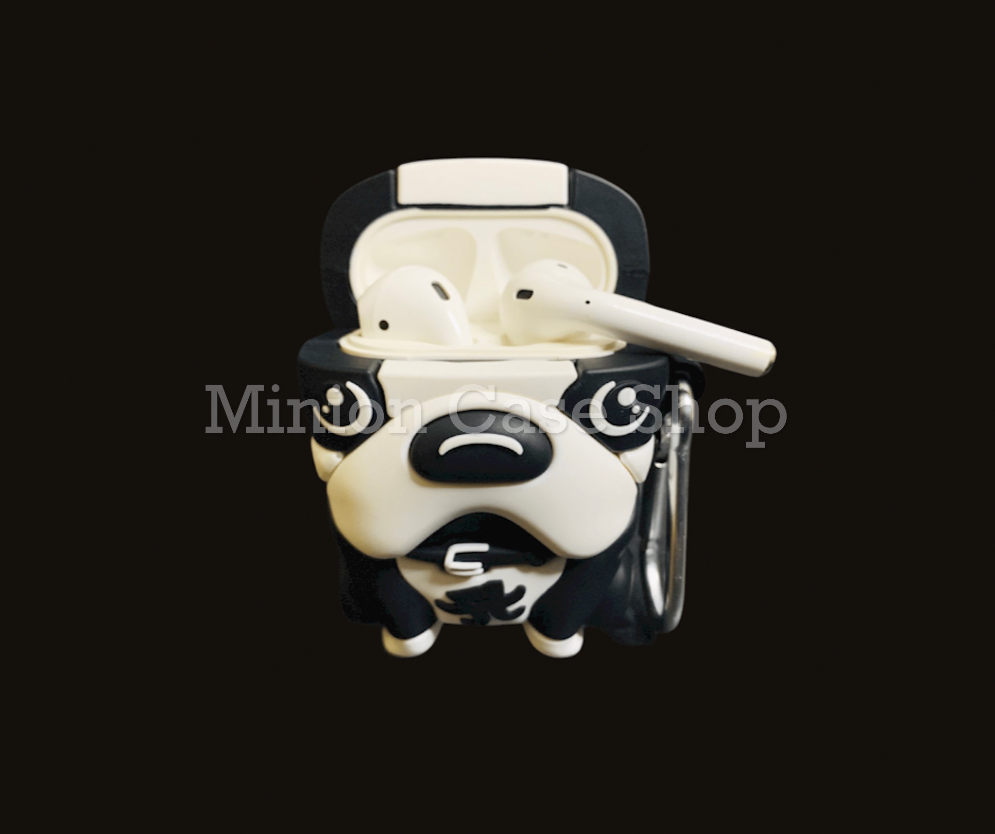 Bao Case Ốp dành cho Airpod 1/2/pro bulldog pháp bò sữa silicon 3d cao cấp