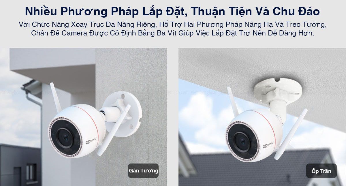 Camera Wifi Ezviz Ngoài Trời AI thông minh, màu ban đêm, H3C 4MP 2K - Hàng chính hãng