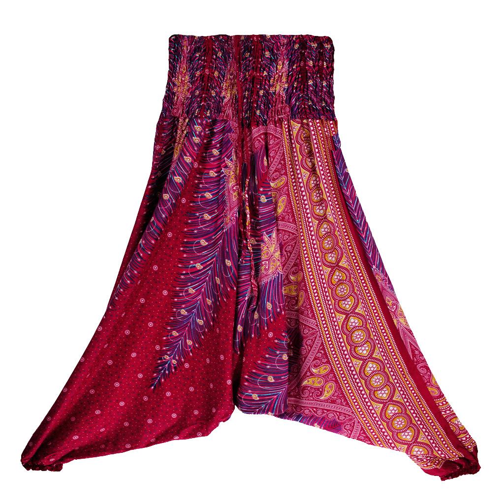 Women Yoga Wide Leg Pants Comfy Harem Pant Floral Print Wide Harem Trouser