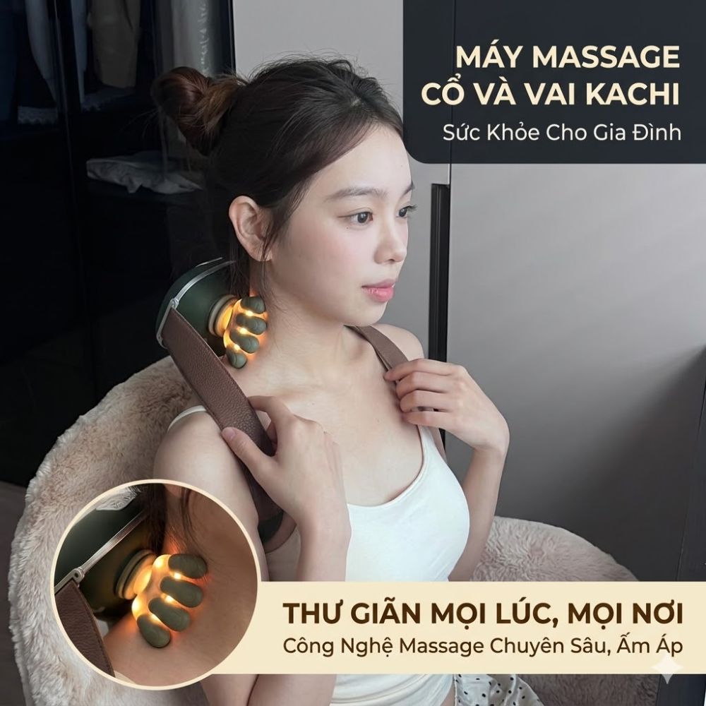 Máy Massage Cổ Vai Gáy Kachi MK449 - Giải Pháp Thư Giãn Hoàn Hảo - Hàng chính hãng