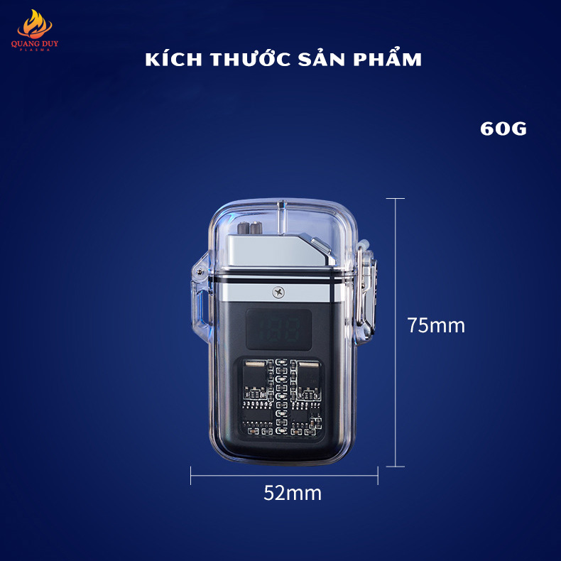 Dual Arc Lighter Double Arc Plasma USB Lighter, hột quẹt bật lửa điện Chống nước